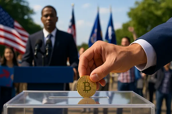 Political crypto donation